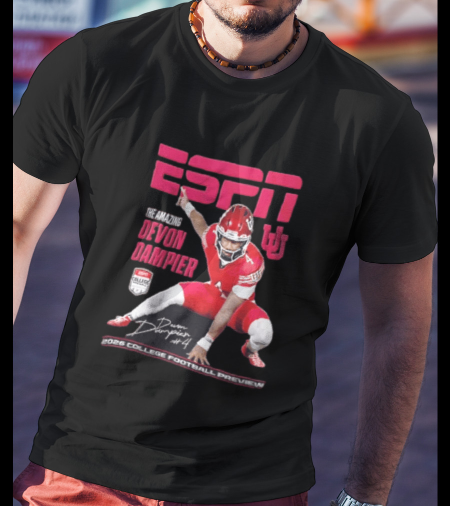 ESPN The Amazing Devon Dampier 2026 College Football Preview T-Shirt