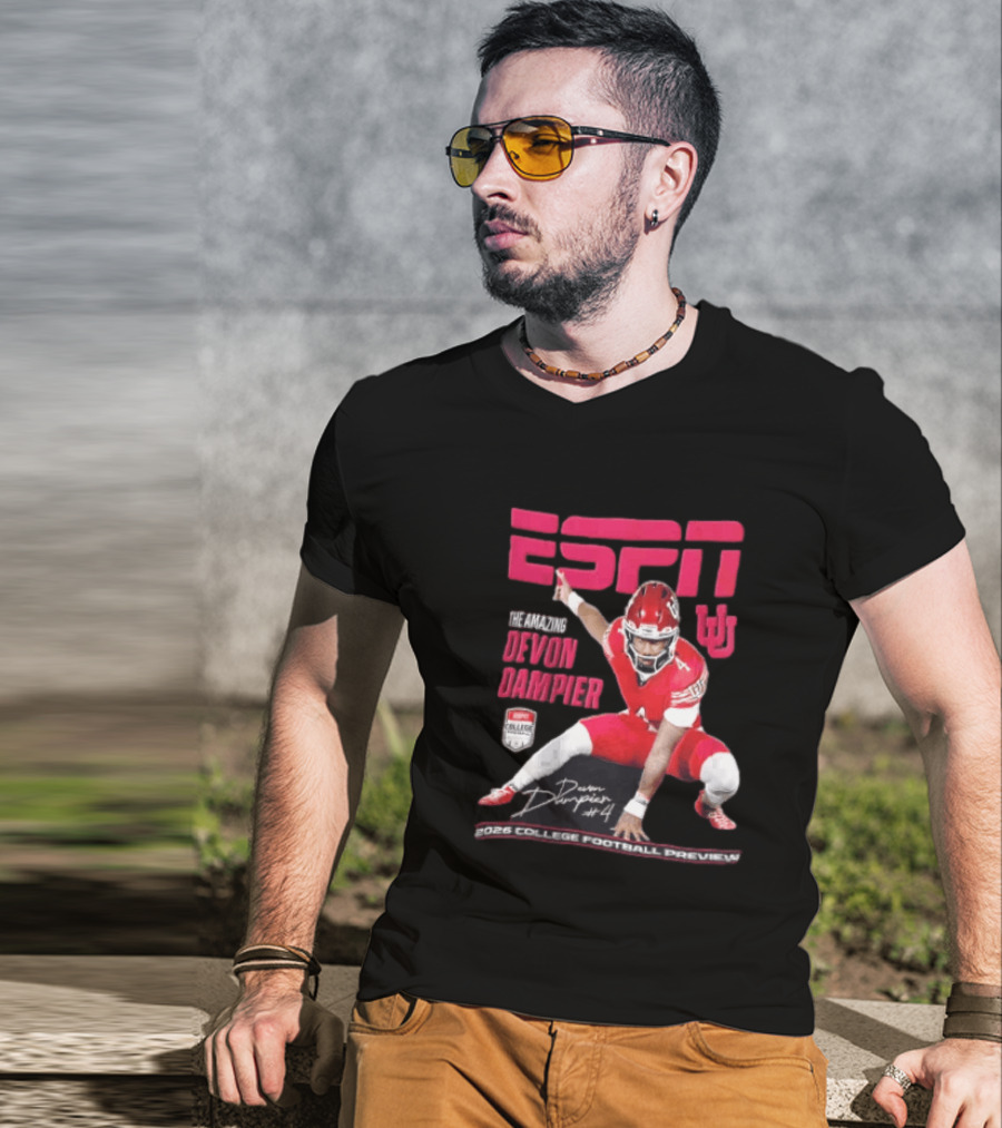 ESPN The Amazing Devon Dampier 2026 College Football Preview T-Shirt