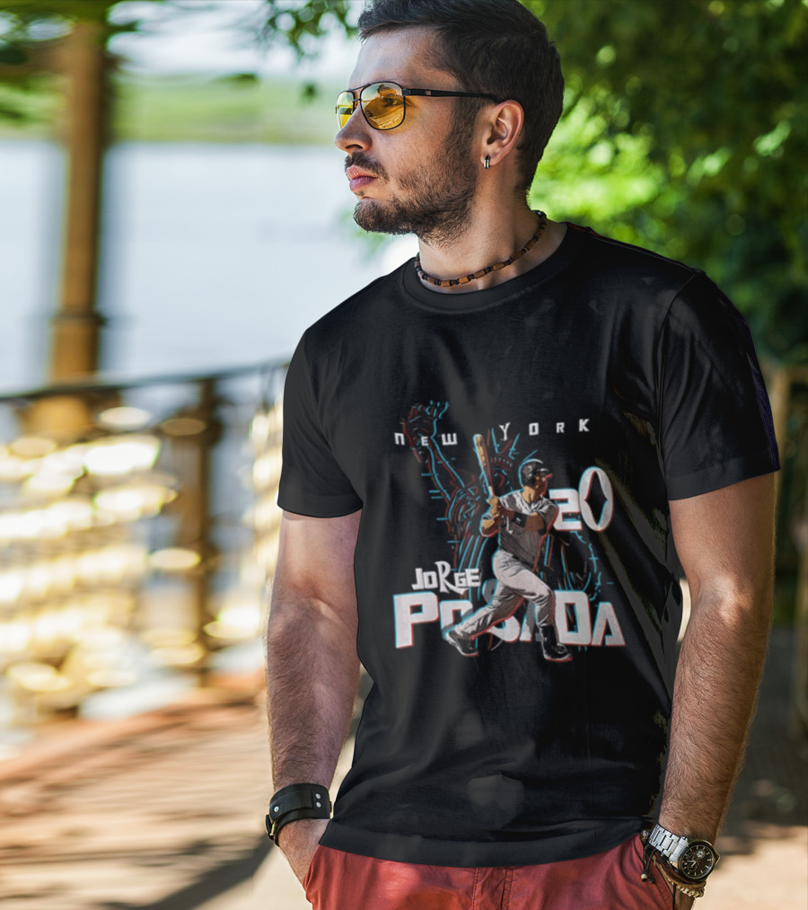 Jorge Posada New York Baseball 3D 20 Yankees T-Shirt