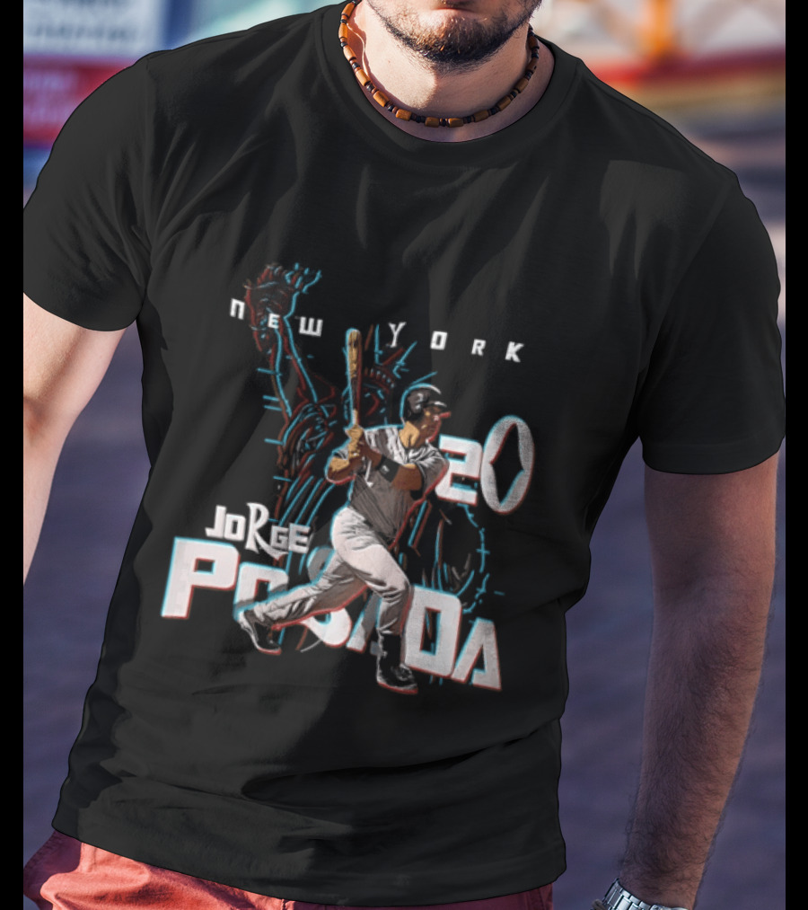 Jorge Posada New York Baseball 3D 20 Yankees T-Shirt