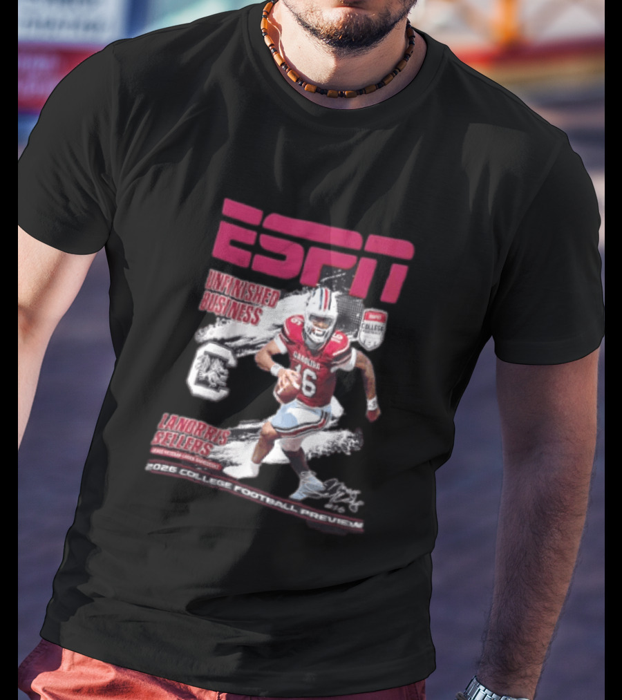 ESPN Unfinished Business LaNorris Sellers South Carolina 2026 College Football Review T-Shirt