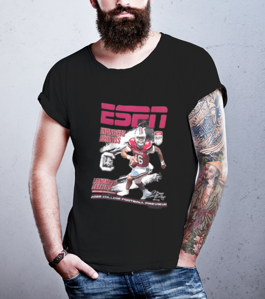 ESPN Unfinished Business LaNorris Sellers South Carolina 2026 College Football Review T-Shirt