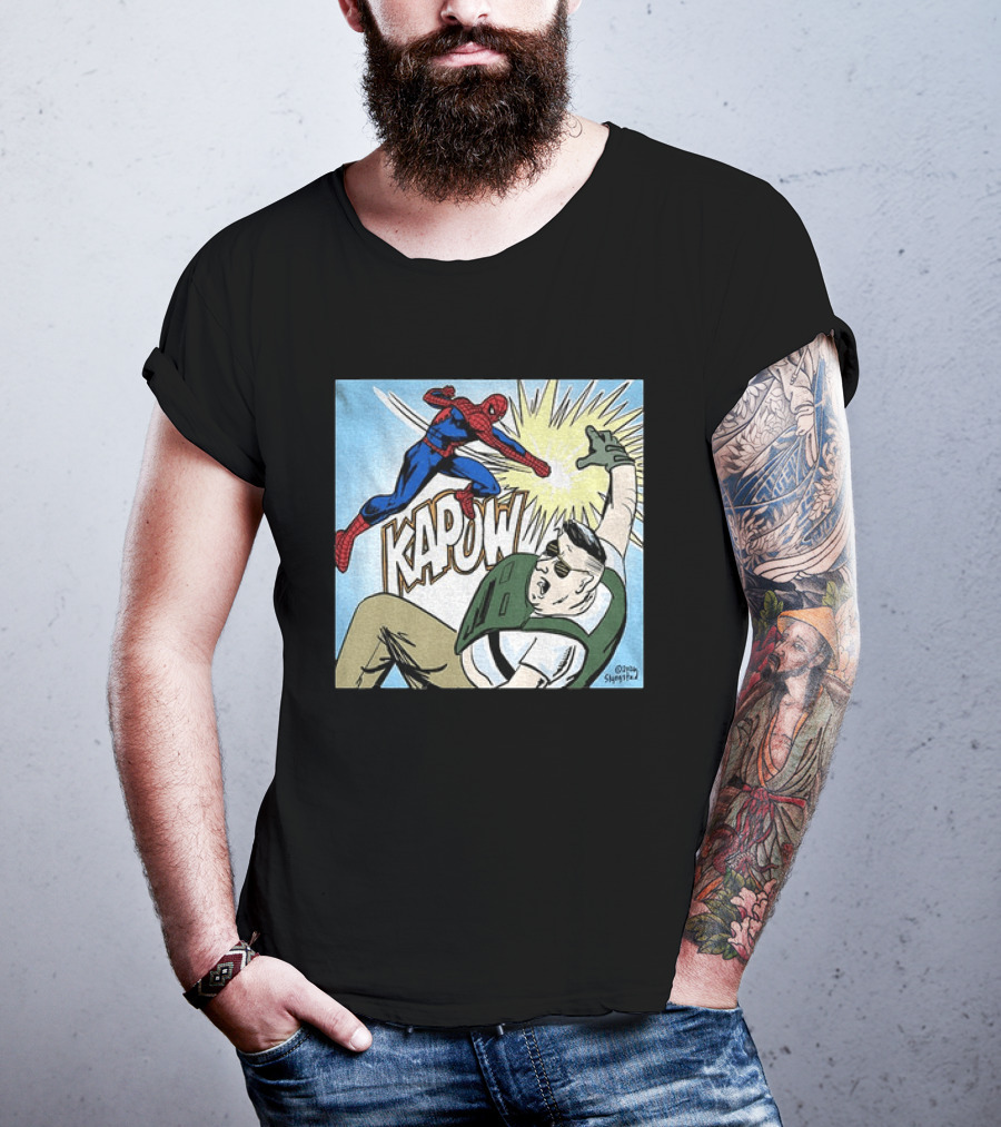 Spider Man Kapow Punch Action Jake Lang Amigo Da Militancia T-Shirt
