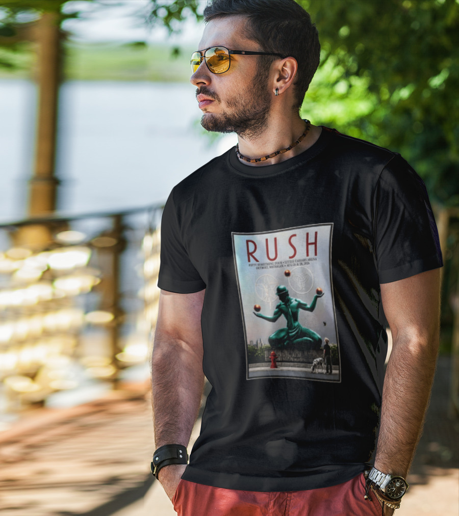 RUSH Fifty Something Tour Little Caesars Arena Detroit Michigan August 26 & 28 2026 T-Shirt