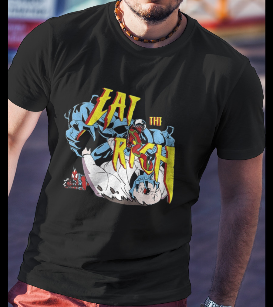 Venom Spider Man Eat The Rich Wilson Fisk Punch Nazi Police Marvel T-Shirt