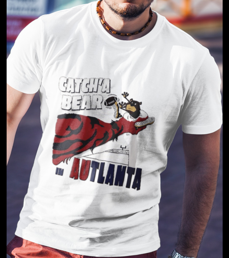 Catch A Bear Auburn Tigers Autlanta Football Cartoon T-Shirt