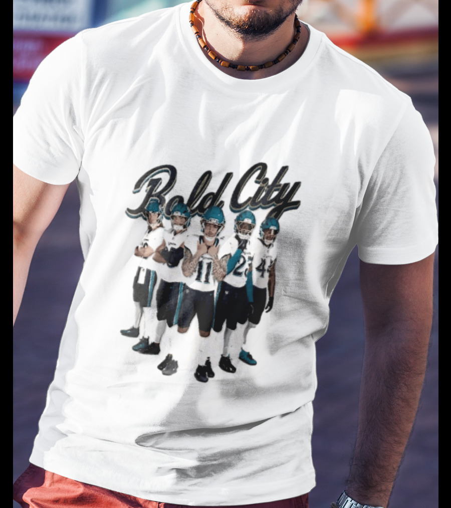 Bold City Jacksonville Jaguars Five Players Collage T-Shirt