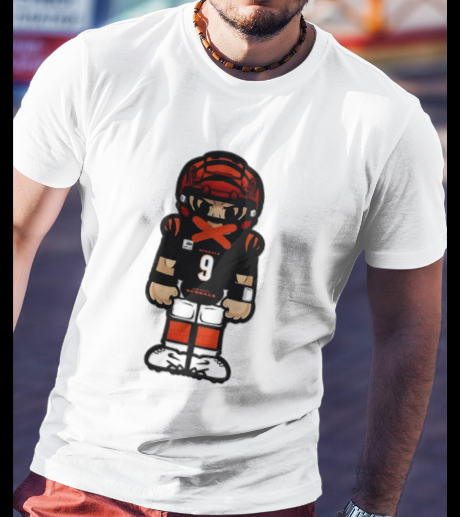 Joe Burrow Cincinnati Bengals 9 Chibi Football 2026 T-Shirt