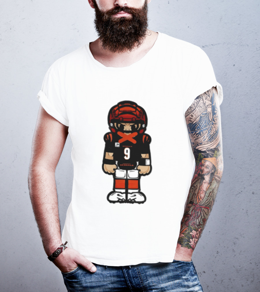 Joe Burrow Cincinnati Bengals 9 Chibi Football 2026 T-Shirt