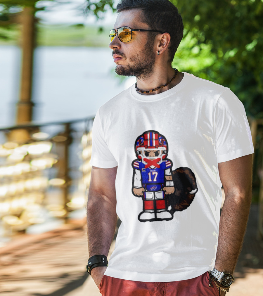 Josh Allen Buffalo Bills 17 Chibi Football 2026 T-Shirt