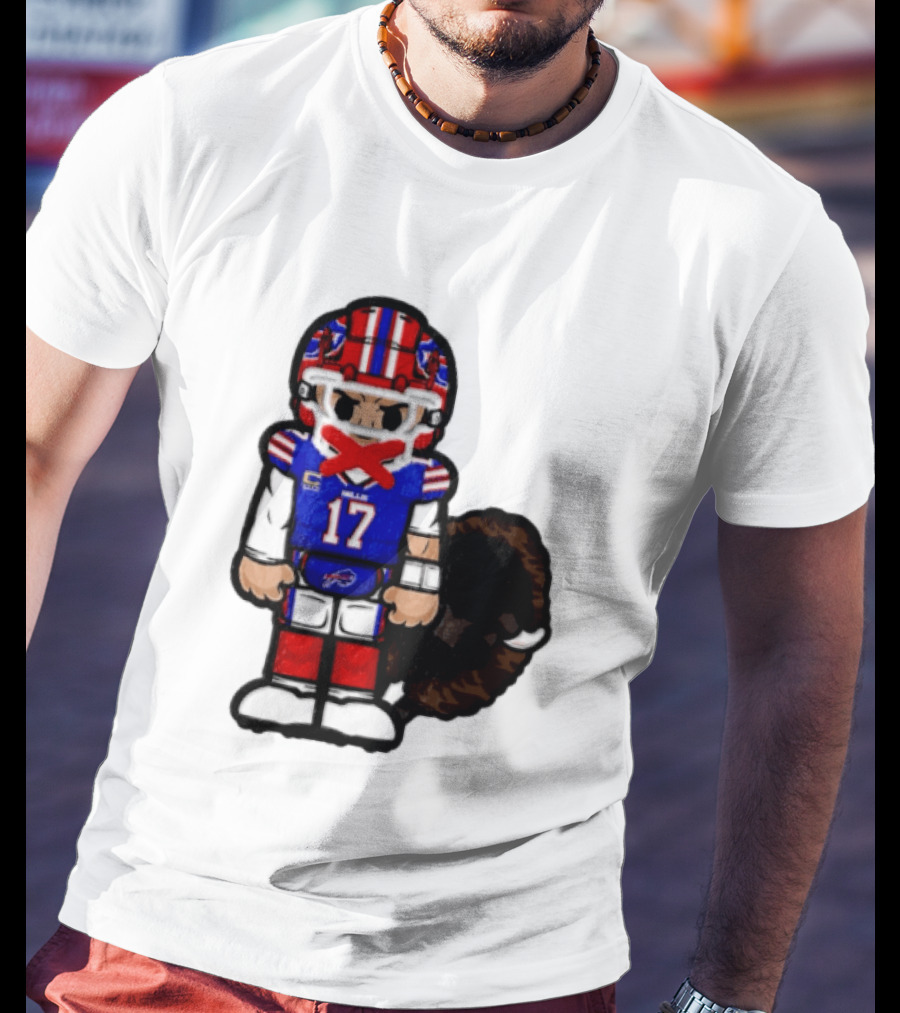 Josh Allen Buffalo Bills 17 Chibi Football 2026 T-Shirt