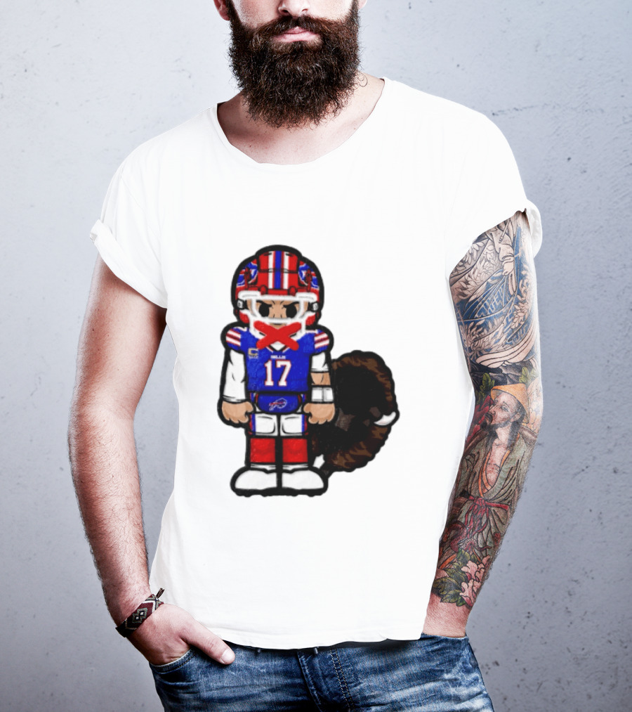 Josh Allen Buffalo Bills 17 Chibi Football 2026 T-Shirt