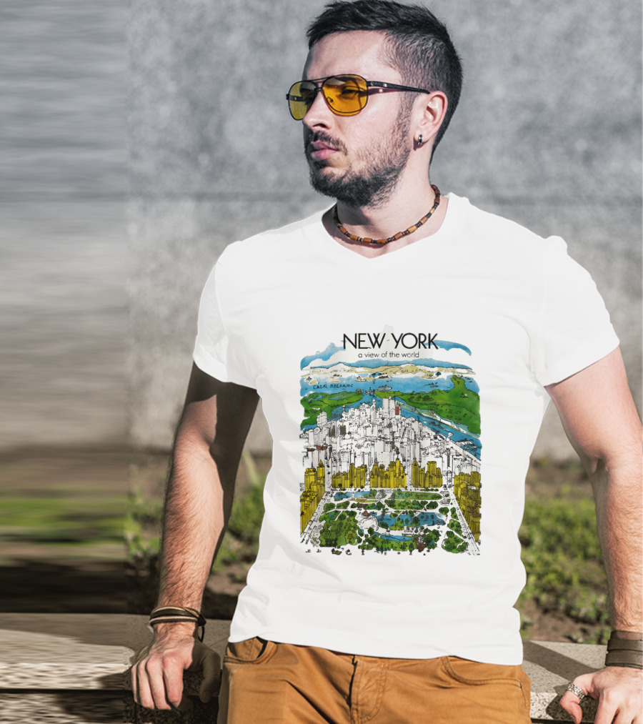 New York A View Of The World Carla Safernac T-Shirt