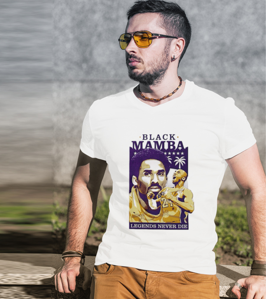 Kobe Bryant Black Mamba Legends Never Die Los Angeles Lakers 24 NBA Basketball T-Shirt