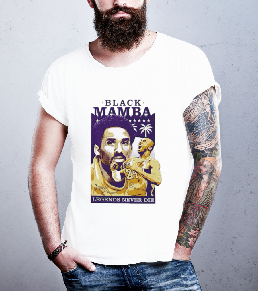 Kobe Bryant Black Mamba Legends Never Die Los Angeles Lakers 24 NBA Basketball T-Shirt