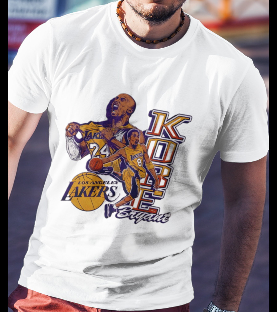 Kobe Bryant Los Angeles Lakers Basketball Scream Dynamic 24 And 8 Lakers T-Shirt