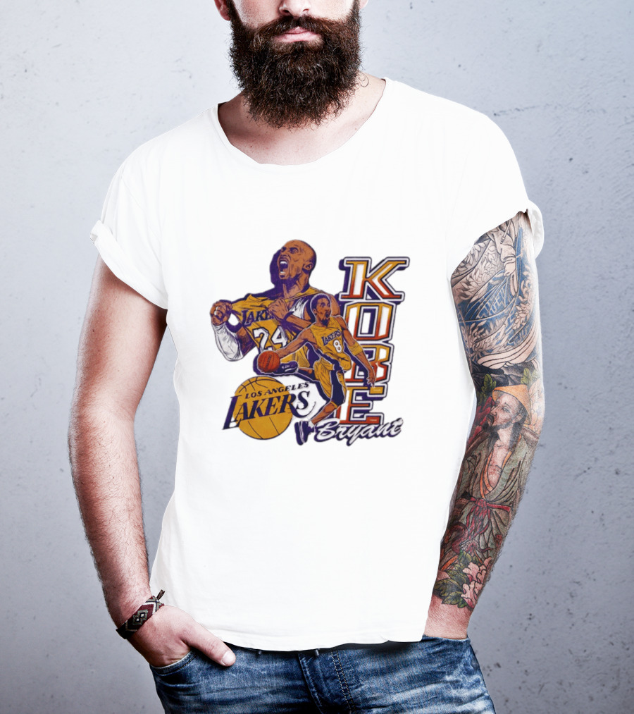Kobe Bryant Los Angeles Lakers Basketball Scream Dynamic 24 And 8 Lakers T-Shirt