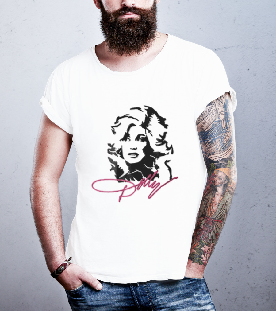 Dolly Parton Iconic Pink Signature T-Shirt