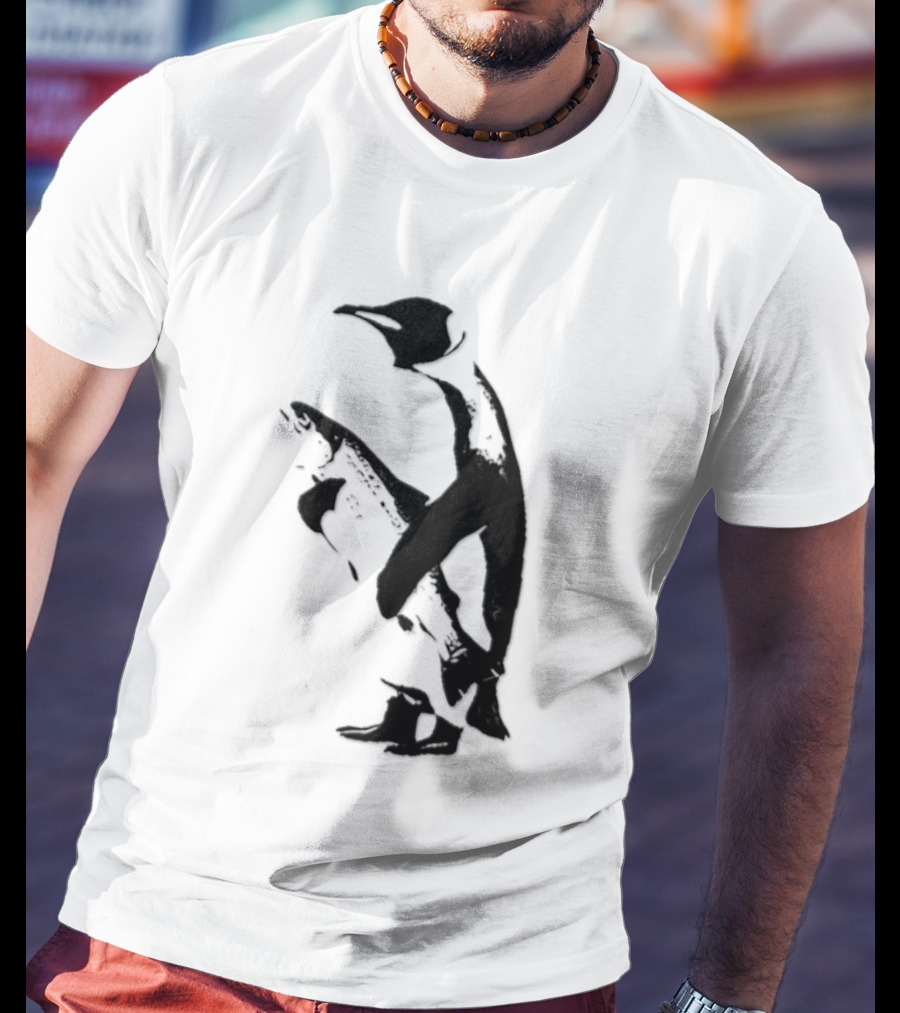 Penguin Holding A Fish T-Shirt