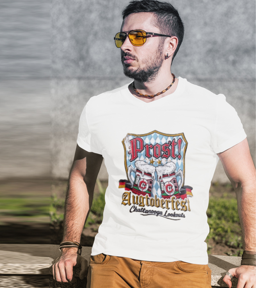 Prost Augtoberfest Chattanooga Lookouts Cheers Baseball Celebration T-Shirt