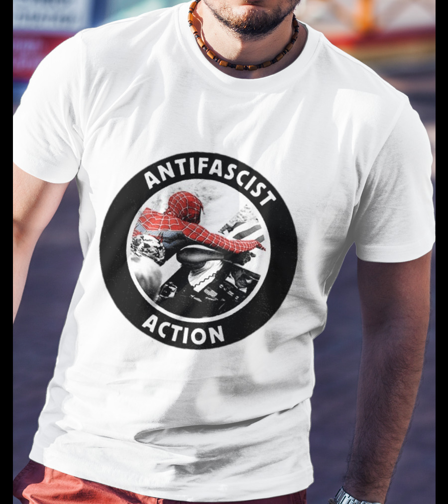 Spider Punk Hobie Brown Spider Man Antifascist Action Good Night White Pride Anti Fascist T-Shirt