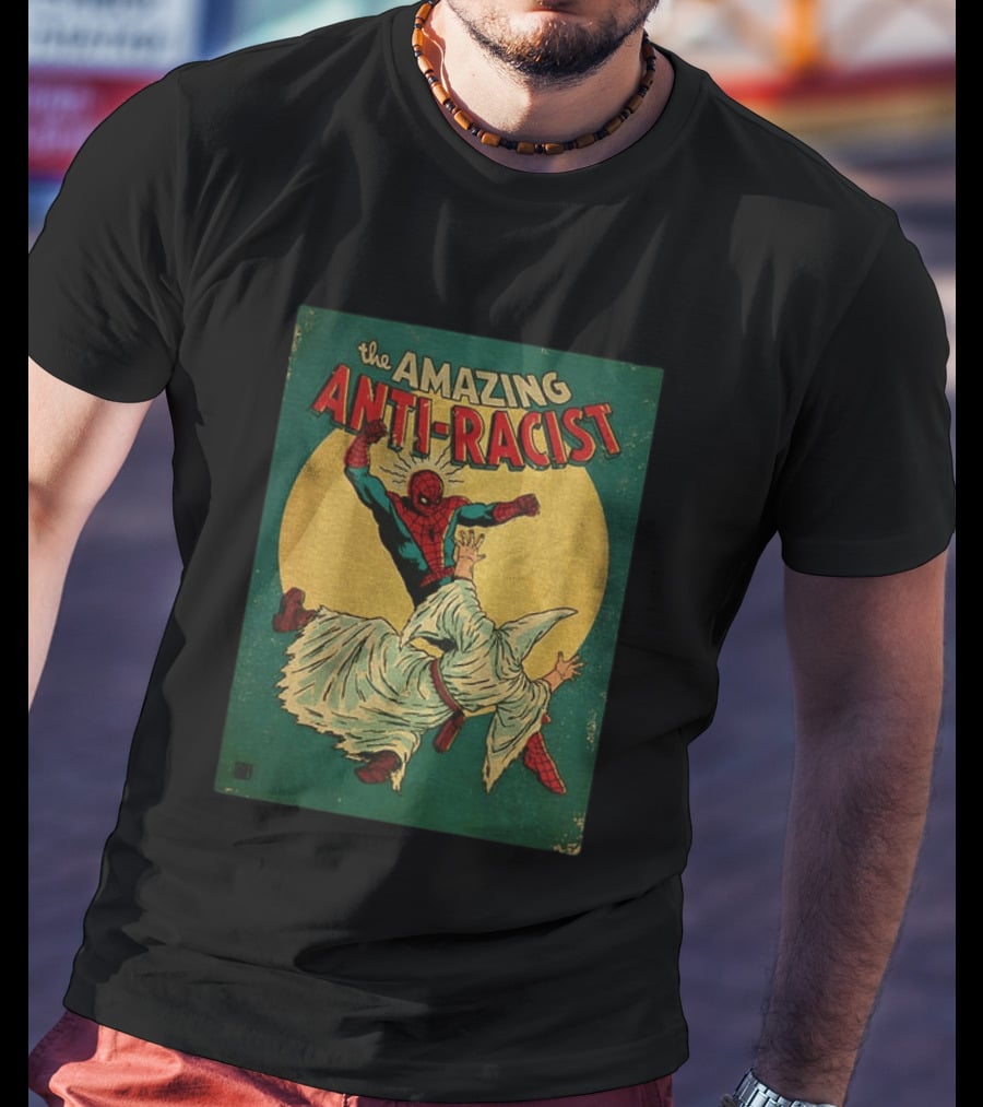 The Amazing Anti Racist Spider Man Striking T-Shirt