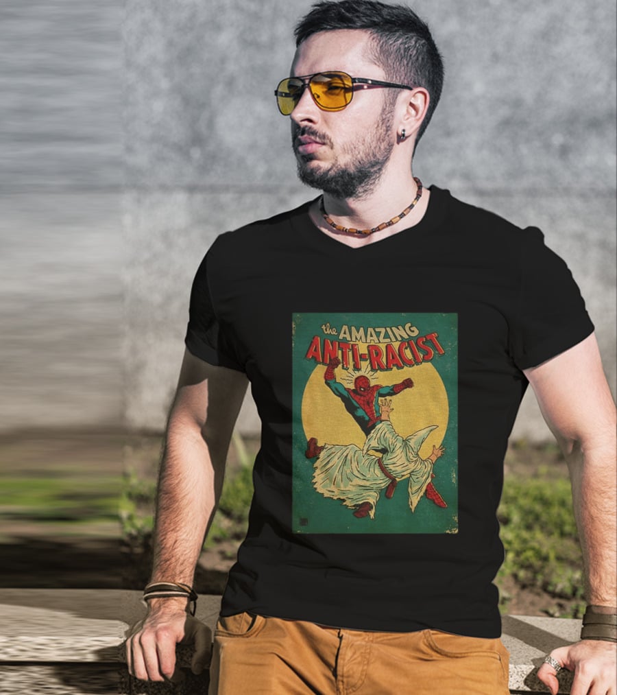 The Amazing Anti Racist Spider Man Striking T-Shirt
