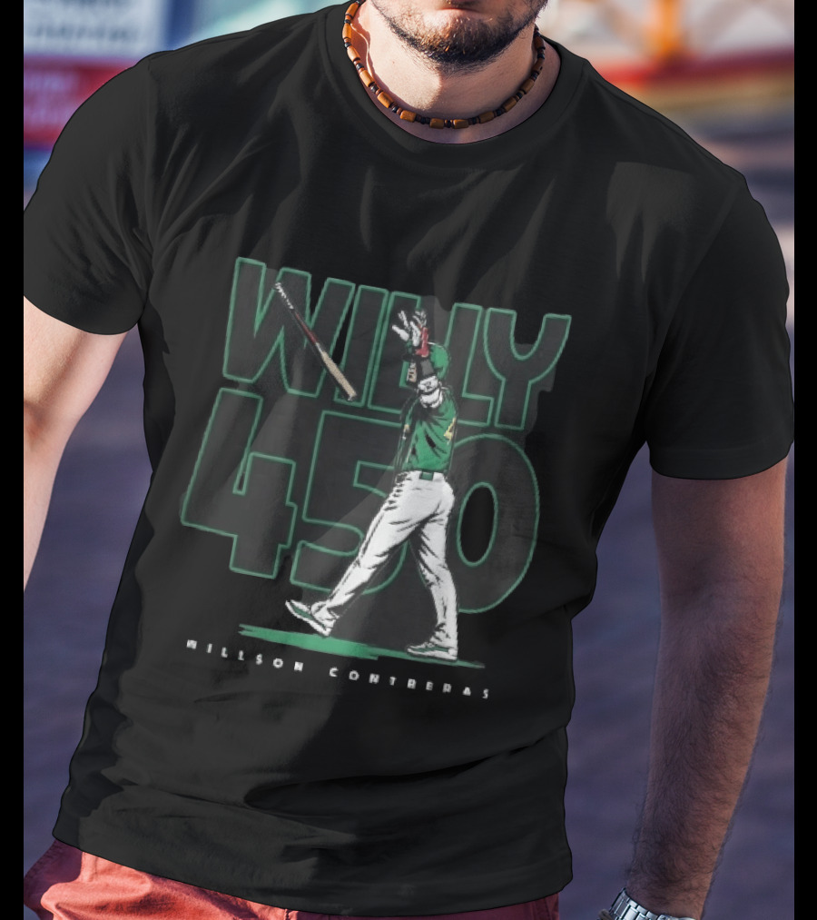 Willy 450 Willson Contreras Baseball Bat Flip Celebration T-Shirt