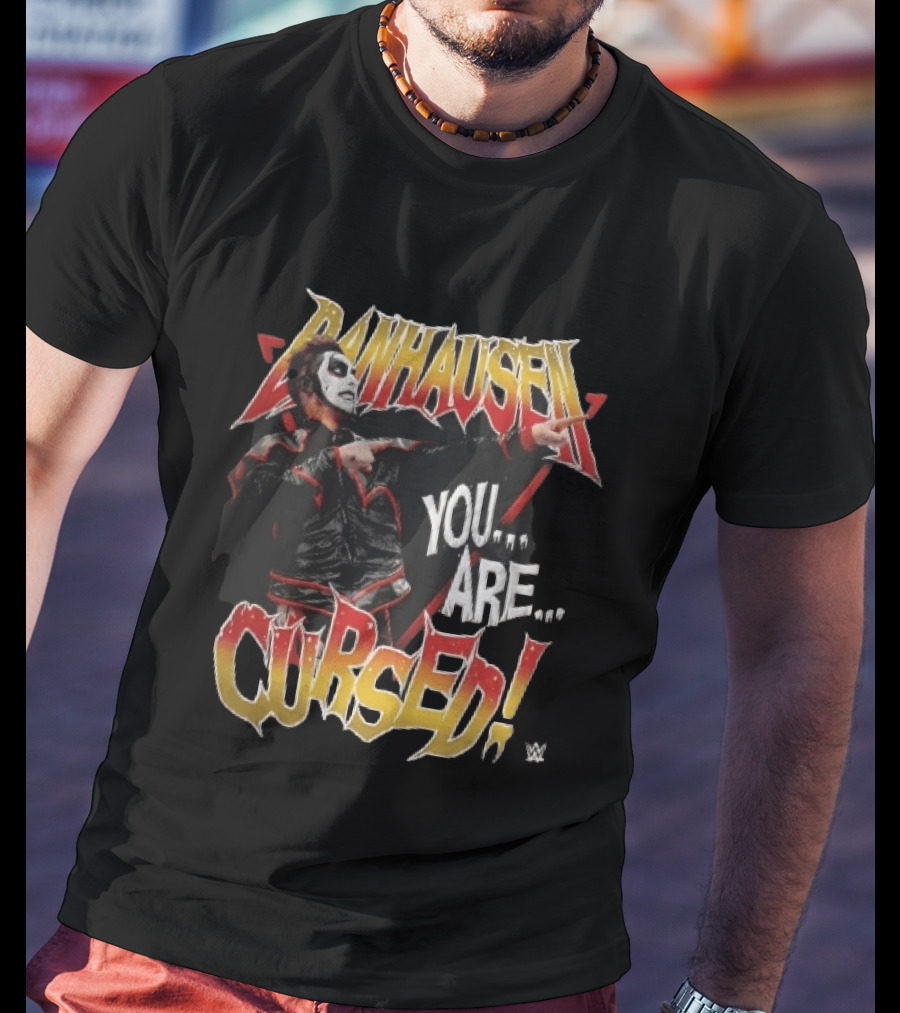 Danhausen Wrestler You Are Cursed Face Paint Pointing Finger WWE T-Shirt