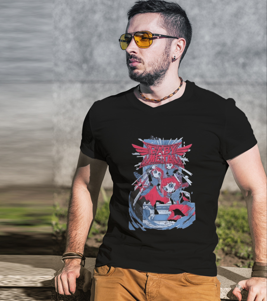 Babymetal Cartoon Redhead Gothic Female Performers Anime T-Shirt
