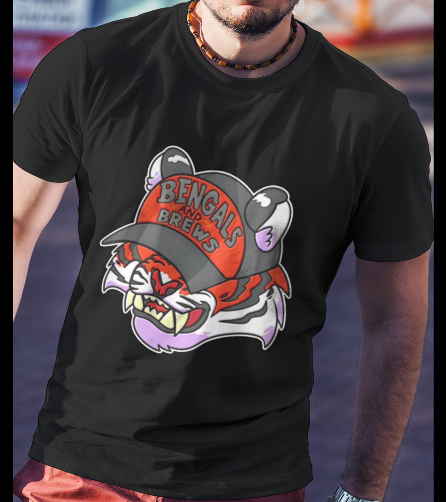 Bengals And Brews Cincinnati Tiger Fan Gear T-Shirt