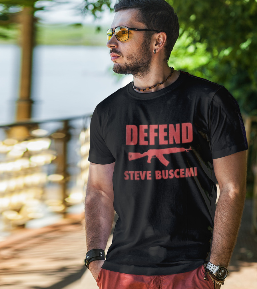 Defend Steve Buscemi Red AK 47 Rifle T-Shirt