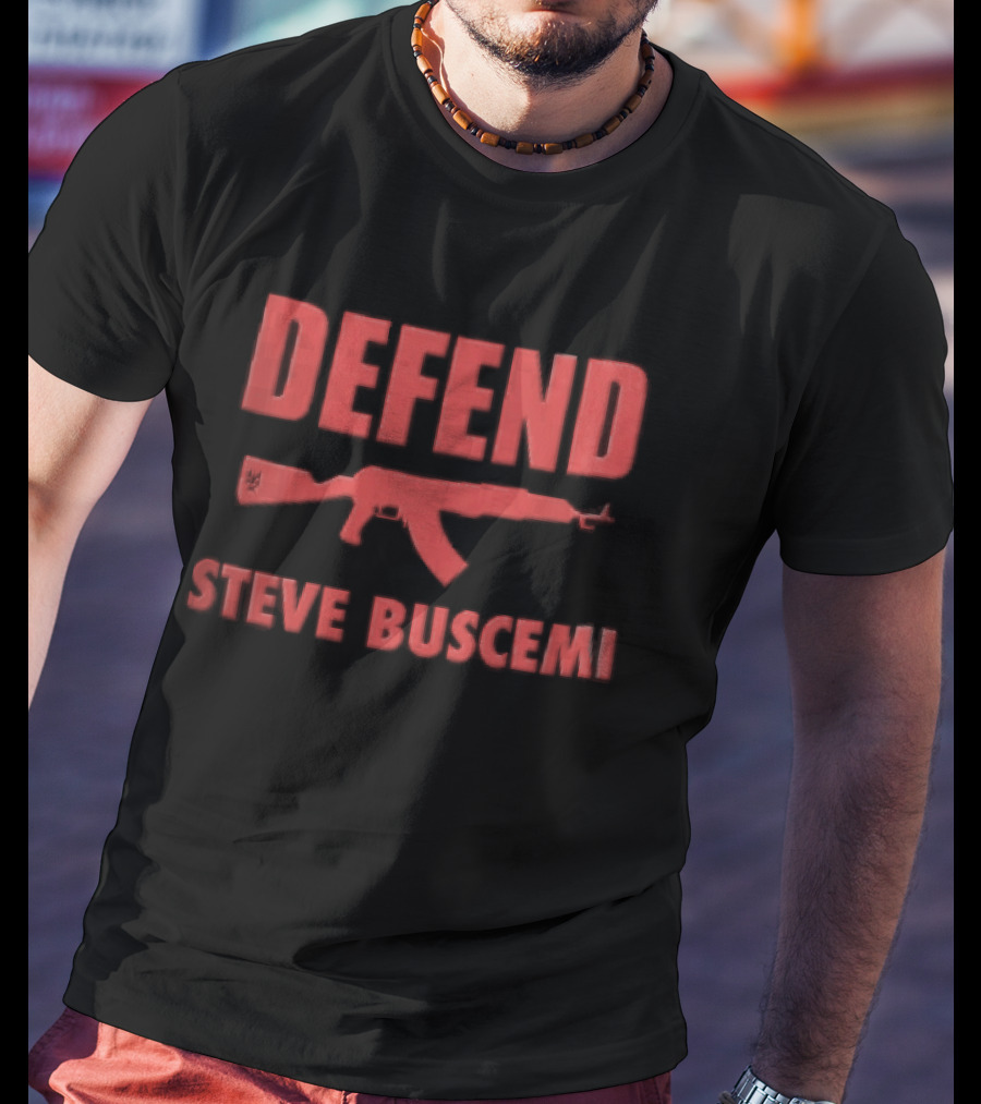 Defend Steve Buscemi Red AK 47 Rifle T-Shirt
