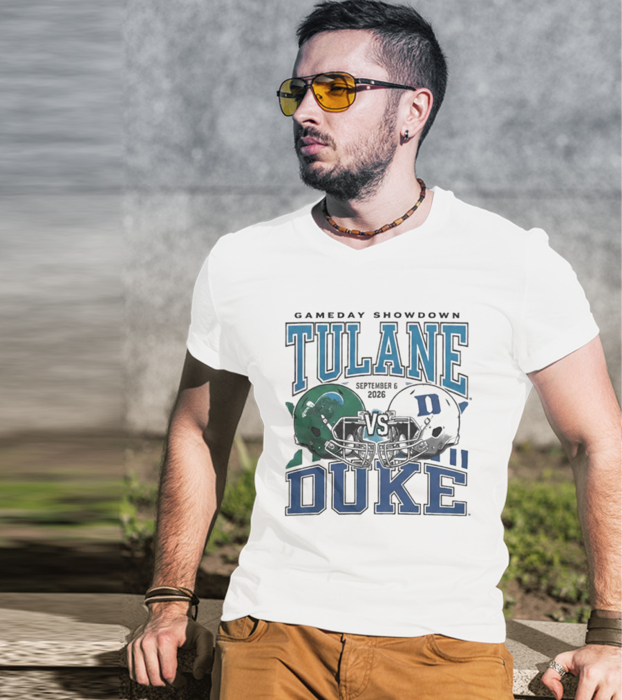 Gameday Showdown Duke Blue Devils Vs Tulane Green Wave September 6 2026 T-Shirt
