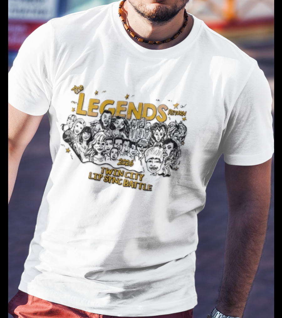 The Legends Return 2026 Twin City Lip Sync Battle Caricature Music T-Shirt