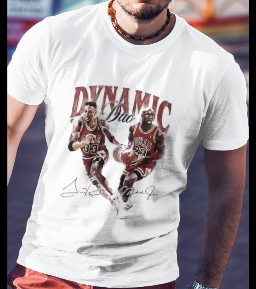 Dynamic Duo Scottie Pippen Michael Jordan Bulls 33 23 T-Shirt