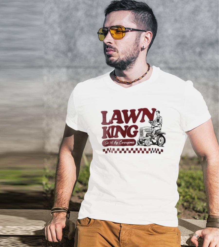 Lawn King Man Riding Mower Tractor As Voted By Everyone T-Shirt