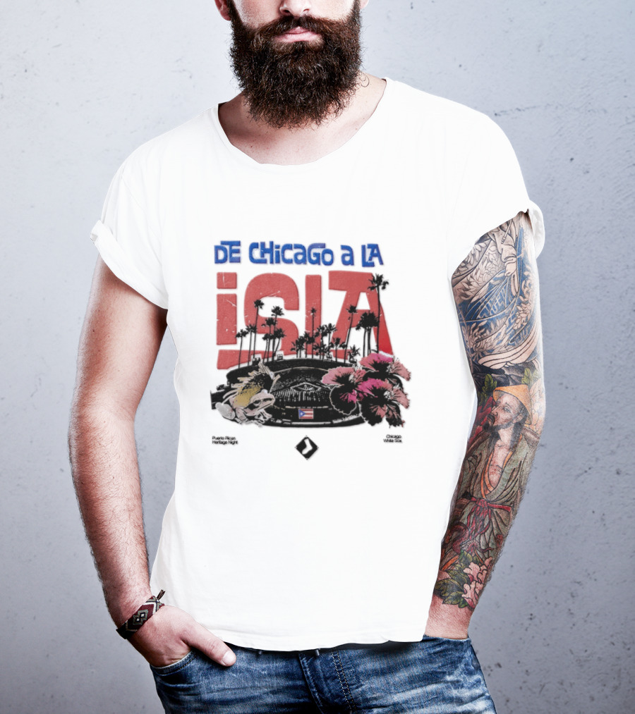 De Chicago A La Isla Puerto Rican Heritage Night White Sox 2026 T-Shirt