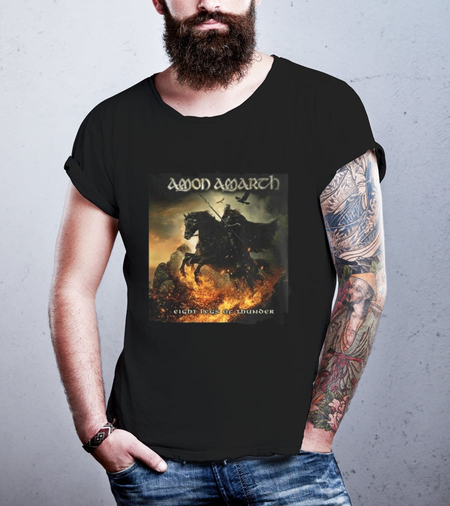 Amon Amarth Eight Legs Of Thunder New Single Viking Warrior Album Cover T-Shirt
