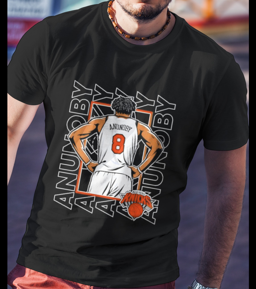Anunoby New York Number 8 Basketball Player Knicks T-Shirt