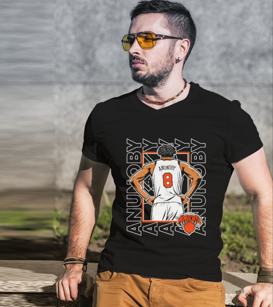 Anunoby New York Number 8 Basketball Player Knicks T-Shirt