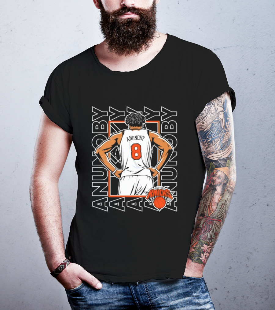 Anunoby New York Number 8 Basketball Player Knicks T-Shirt