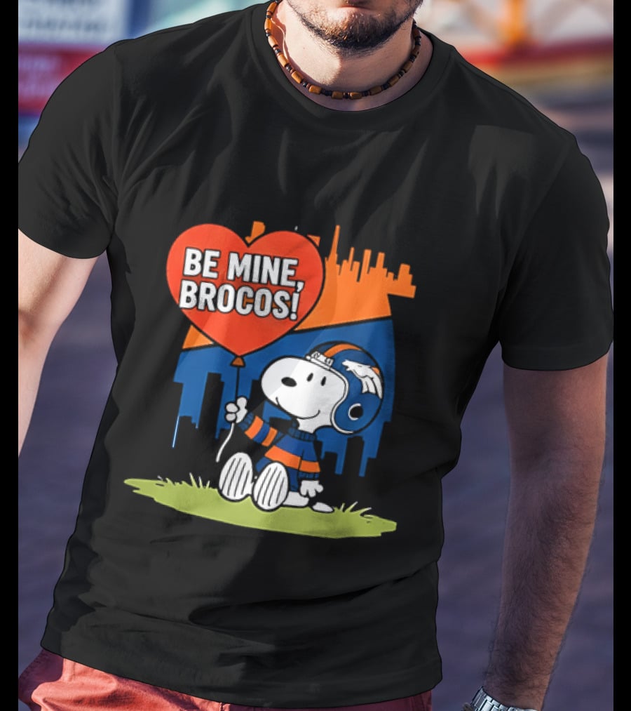 Be Mine Broncos Snoopy Valentine 2026 Denver Football Fan T-Shirt