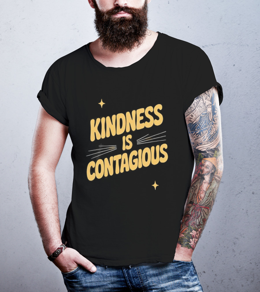 Kindness Is Contagious Positive Message With Stars And Arrows T-Shirt