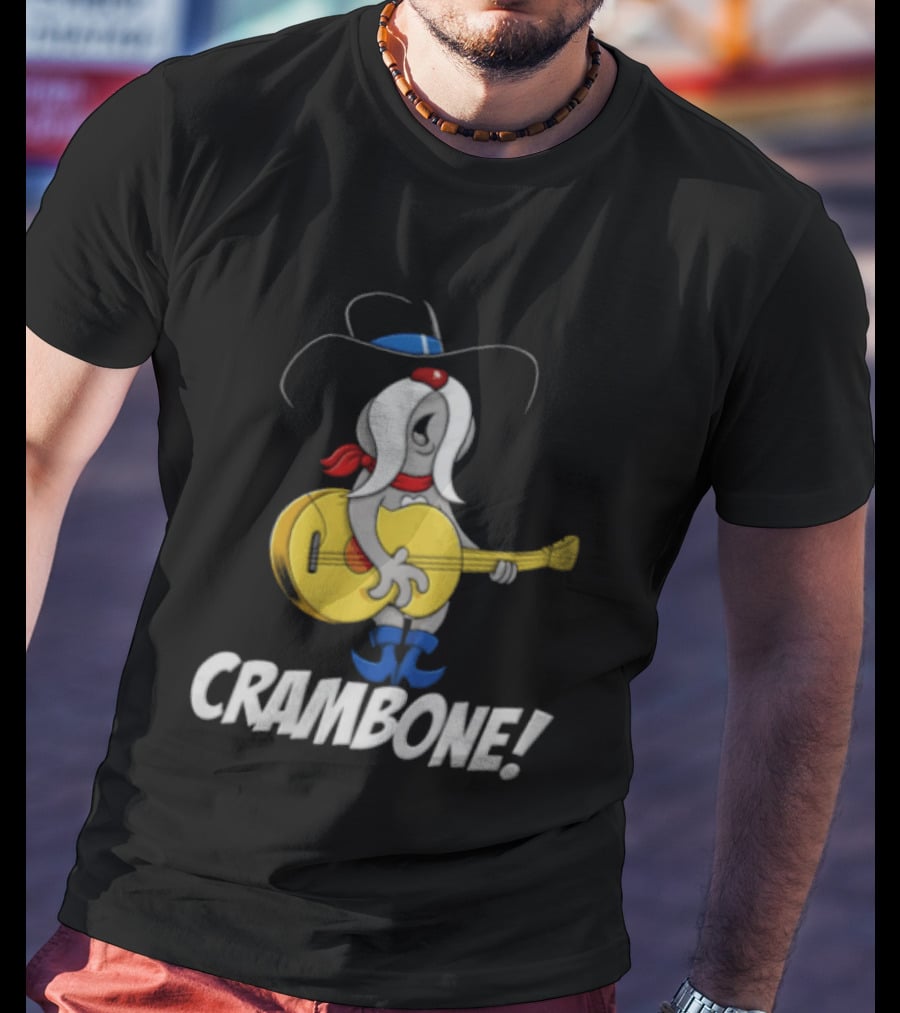 Crambone Guitar Playing Character With Cowboy Hat And Boots T-Shirt