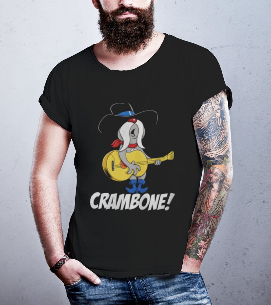 Crambone Guitar Playing Character With Cowboy Hat And Boots T-Shirt