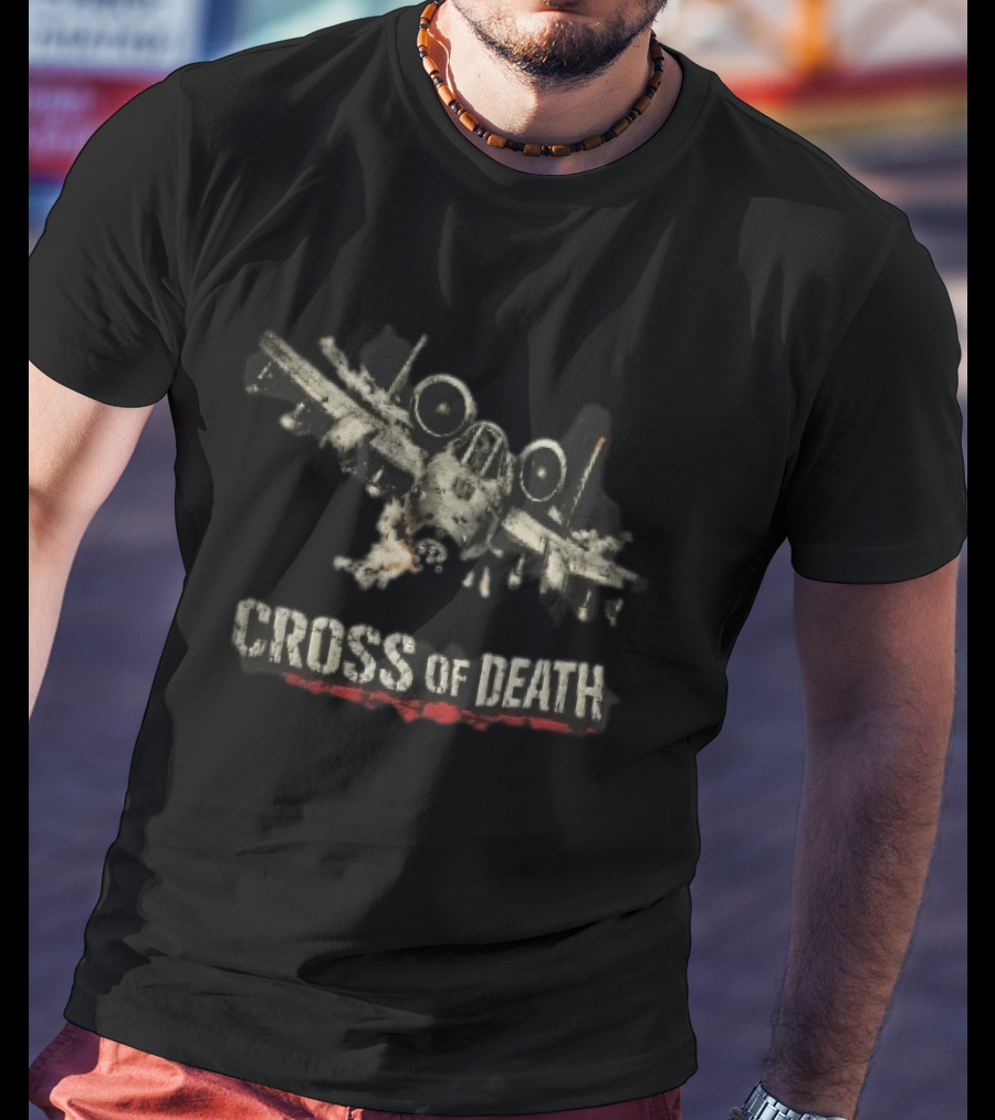 Cross Of Death A 10 Thunderbolt Warthog Aircraft Firing Cannon T-Shirt