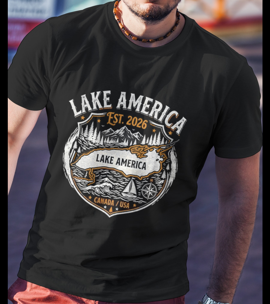 Lake America Est. 2026 Canada USA Adventure T-Shirt