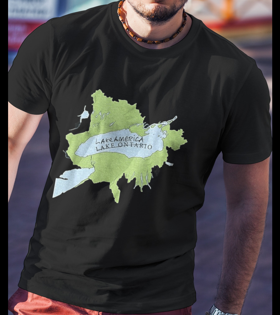 Lake America Lake Ontario Geography Humor Map T-Shirt