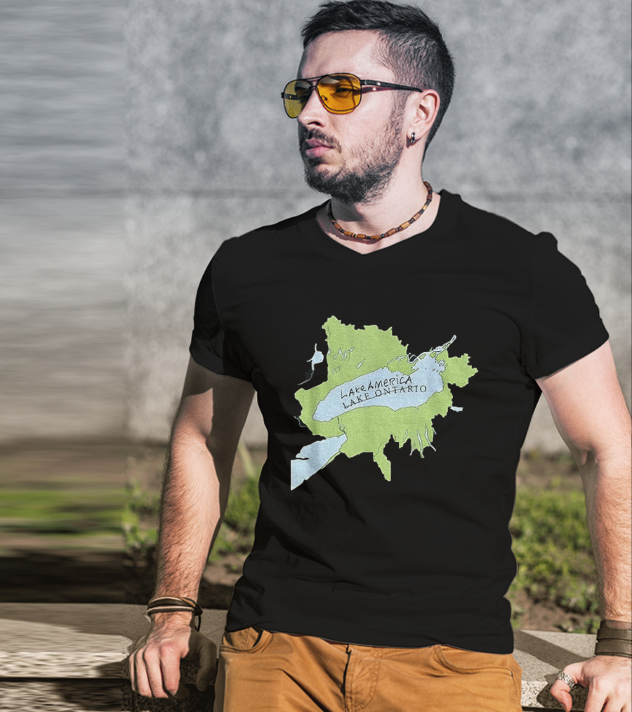 Lake America Lake Ontario Geography Humor Map T-Shirt